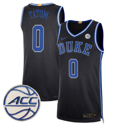 Jayson Tatum Duke Blue Devils Basketball Black Jersey - All Stitched