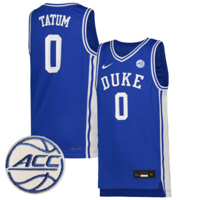 Jayson Tatum Duke Blue Devils Basketball Blue Jersey - All Stitched