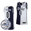 Jayson Tatum Duke Blue Devils Basketball White/Navy Split Jersey - All Stitched