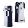 Jayson Tatum Duke Blue Devils White Navy Split Jersey - All Stitched