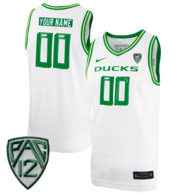 Custom Oregon Ducks College Basketball White Jersey - All Stitched