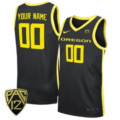 Custom Oregon Ducks College Basketball Black Jersey - All Stitched
