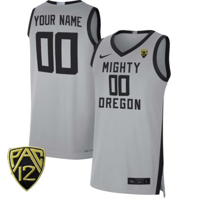 Oregon Ducks College Basketball Limited Gray Black Custom Jersey - All Stitched