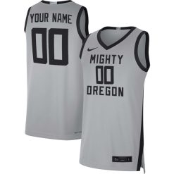 Alternative view of Custom Oregon Ducks College Basketball Limited Gray Jersey - All Stitched