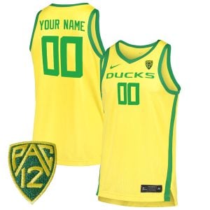 Oregon Ducks College Basketball Yellow Custom Jersey - All Stitched