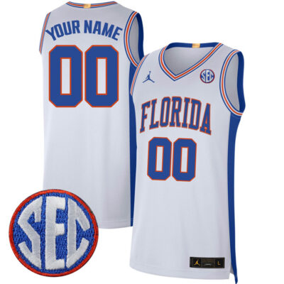 Florida Gators College Basketball 1994 Final Four Throwback White Custom Jersey - All Stitched