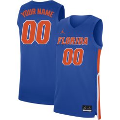 Alternative view of Florida Gators College Basketball Royal Blue Custom Jersey - All Stitched