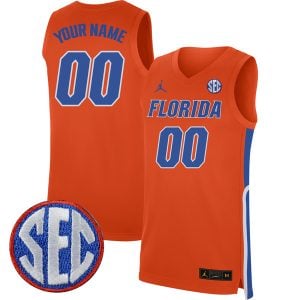 Florida Gators College Basketball Orange Custom Jersey - All Stitched