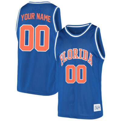 Alternative view of Florida Gators College Basketball Retro Alumni Royal Custom Jersey - All Stitched