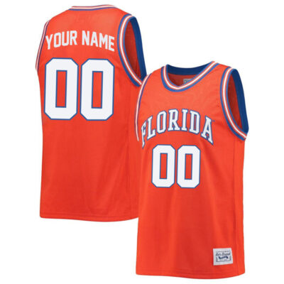 Alternative view of Florida Gators College Basketball Retro Alumni Orange Custom Jersey - All Stitched