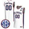 Florida Gators College Basketball Gameday Greats Number 70 White Custom Jersey - All Stitched