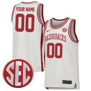 Arkansas Razorbacks College Basketball White Game Custom Jersey - All Stitched