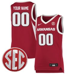 Arkansas Razorbacks College Basketball Cardinal Game Custom Jersey - All Stitched