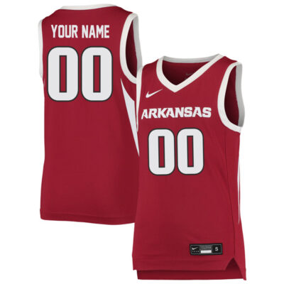 Alternative view of Arkansas Razorbacks College Basketball Cardinal Game Custom Jersey - All Stitched