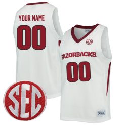 Arkansas Razorbacks College Basketball Alumni Commemorative Retro White Custom Jersey - All Stitched
