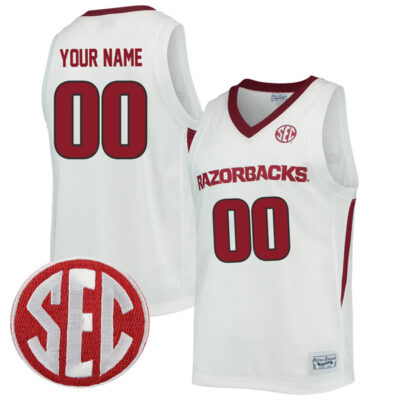 Arkansas Razorbacks College Basketball Alumni Commemorative Retro White Custom Jersey - All Stitched