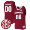 Arkansas Razorbacks College Basketball Alumni Commemorative Retro Cardinal Custom Jersey - All Stitched