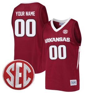 Arkansas Razorbacks College Basketball Alumni Commemorative Retro Cardinal Custom Jersey - All Stitched