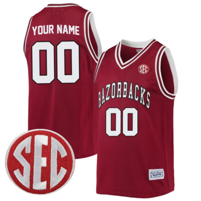 Arkansas Razorbacks College Basketball Alumni Commemorative Classic Retro Cardinal Custom Jersey - All Stitched
