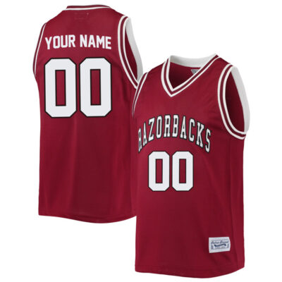 Alternative view of Arkansas Razorbacks College Basketball Alumni Commemorative Classic Retro Cardinal Custom Jersey - All Stitched