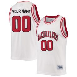 Alternative view of Arkansas Razorbacks College Basketball Alumni Commemorative Classic Retro White Custom Jersey - All Stitched