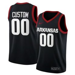 Alternative view of Arkansas Razorbacks College Basketball Black Limited Custom Jersey - All Stitched