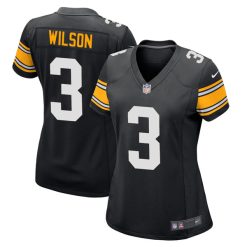 Alternative view of Russell Wilson Pittsburgh Steelers Alternate Game Jersey - All Stitched