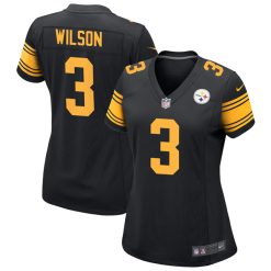 Alternative view of Russell Wilson Pittsburgh Steelers Color Rush Game Jersey - All Stitched