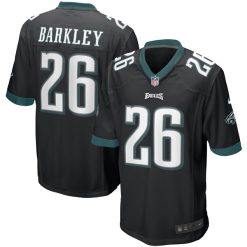 Saquon Barkley Philadelphia Eagles Black Game Jersey - All Stitched