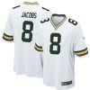 Josh Jacobs Green Bay Packers White Game Jersey - All Stitched