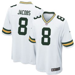 Josh Jacobs Green Bay Packers White Game Jersey - All Stitched