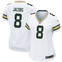 Alternative view of Josh Jacobs Green Bay Packers White Game Jersey - All Stitched