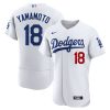 Yoshinobu Yamamoto Los Angeles Dodgers White Home Jersey - All Stitched