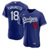 Yoshinobu Yamamoto Los Angeles Dodgers Royal Blue Jersey - All Stitched