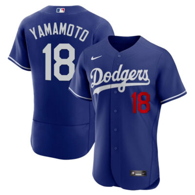 Yoshinobu Yamamoto Los Angeles Dodgers Royal Blue Jersey - All Stitched