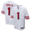 Deebo Samuel Sr. San Francisco 49ers White Color Rush Game Jersey - All Stitched