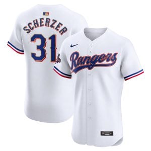 Max Scherzer Texas Rangers 2024 Gold Collection Jersey - All Stitched