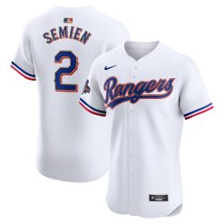 Marcus Semien Texas Rangers 2024 Gold Collection Jersey - All Stitched