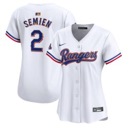 Alternative view of Marcus Semien Texas Rangers 2024 Gold Collection Jersey - All Stitched