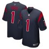 Stefon Diggs Houston Texans Alternate Navy Game Jersey - All Stitched