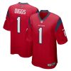 Stefon Diggs Houston Texans Red Game Jersey - All Stitched