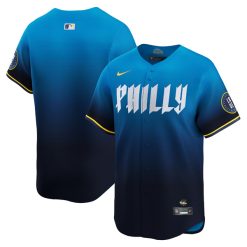 Philadelphia Phillies 2024 Blue City Connect "Philly" Team Limited Jersey - All Stitched