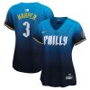 Women's Bryce Harper Philadelphia Phillies 2024 Blue City Connect "Philly" Jersey - All Stitched
