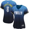 Women's Nick Castellanos Philadelphia Phillies 2024 Blue City Connect "Philly" Jersey - All Stitched