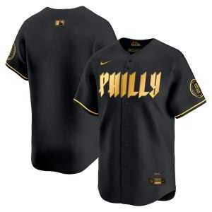 Philadelphia Phillies 2024 Black Gold City Connect "Philly" Team Limited Jersey - All Stitched