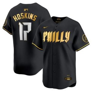Rhys Hoskins Philadelphia Phillies 2024 Black Gold City Connect "Philly" Limited Jersey - All Stitched