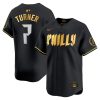Trea Turner Philadelphia Phillies 2024 Black Gold City Connect "Philly" Limited Jersey - All Stitched