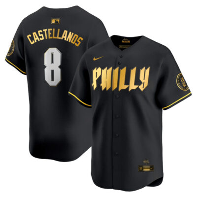 Nick Castellanos Philadelphia Phillies 2024 Black Gold City Connect "Philly" Limited Jersey - All Stitched