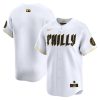 Philadelphia Phillies 2024 White Gold City Connect "Philly" Team Limited Jersey - All Stitched