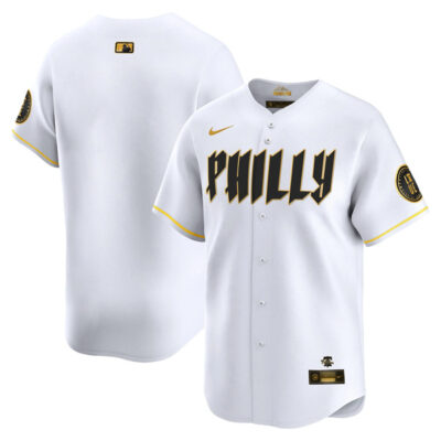 Philadelphia Phillies 2024 White Gold City Connect "Philly" Team Limited Jersey - All Stitched